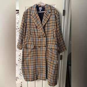 Future Collective Women Houndstooth Coat, size 3X